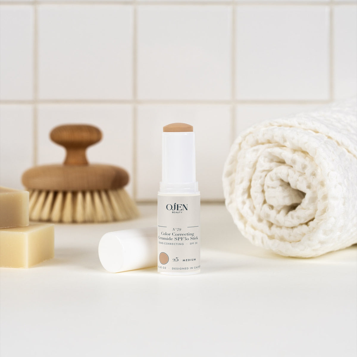 Ojen® N°79 Color Correcting Ceramide SPF30 Stick – 25 Medium — lifestyle